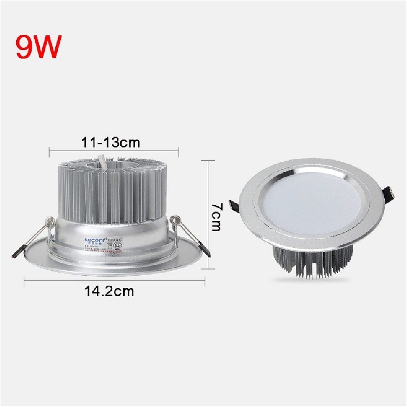 9W LED Super jasny okrągły wpuszczany oprawa sufitowa typu Downlight Europejska restauracja Zintegrowana Ultra cienka aluminiowa wbudowana płaska lampa punktowa Korytarz Nawa Tło Dekoracja ścienna