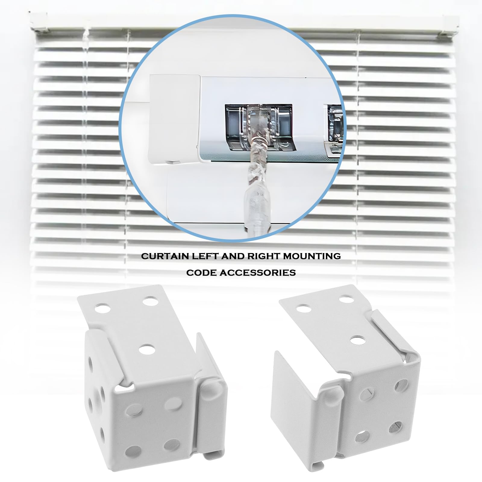 ECSiNG 2PCS Venetian Blind Box Brackts Window Blinds Metal Headrail Bracket Holder 2.5cmx2.5cm/1x1 Inch for 1-inch Mini Blinds, White - Image 3