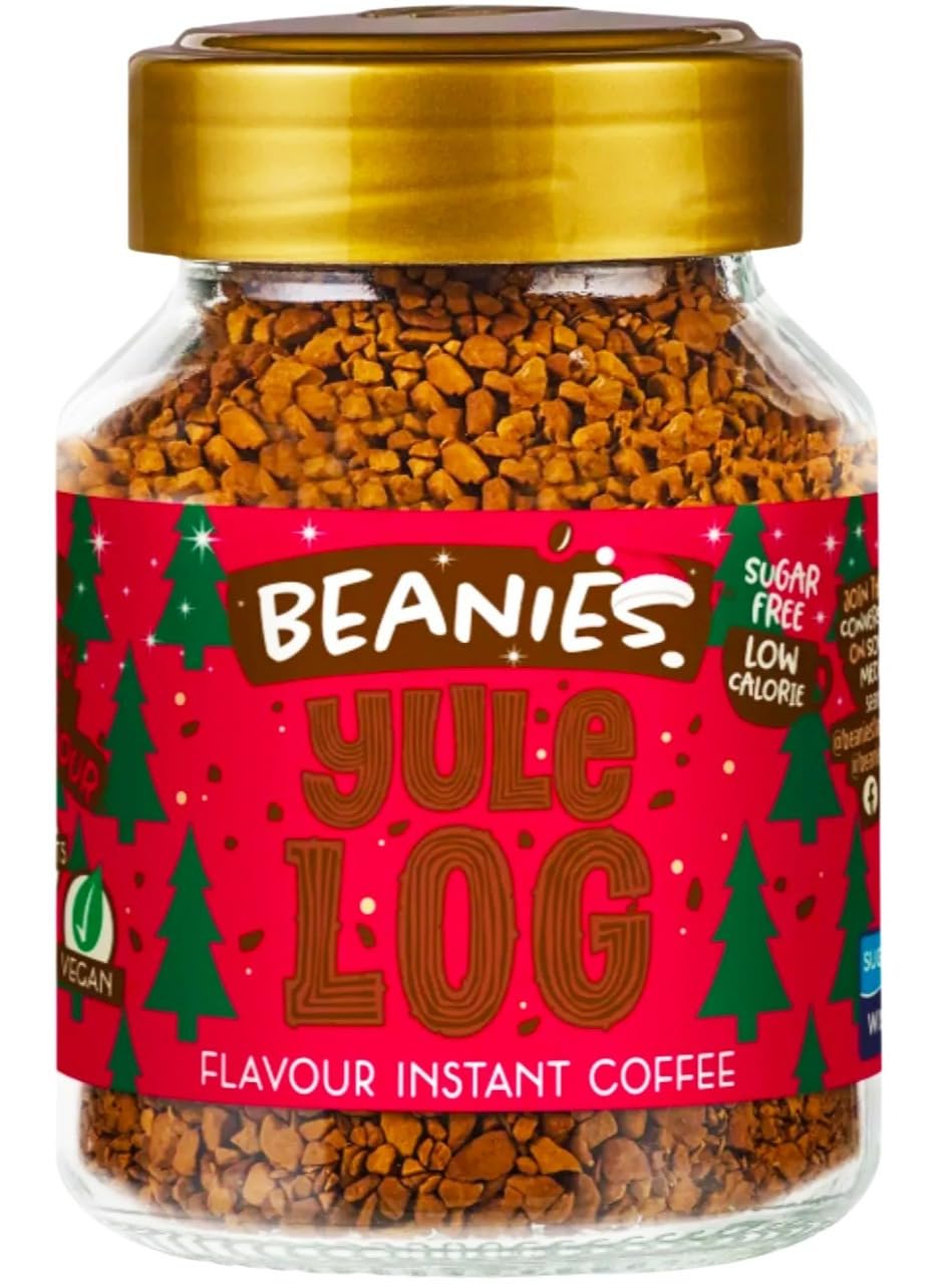Beanies Yule Log Flavour Instant Coffee, 50g, Sugar Free, Low Calorie