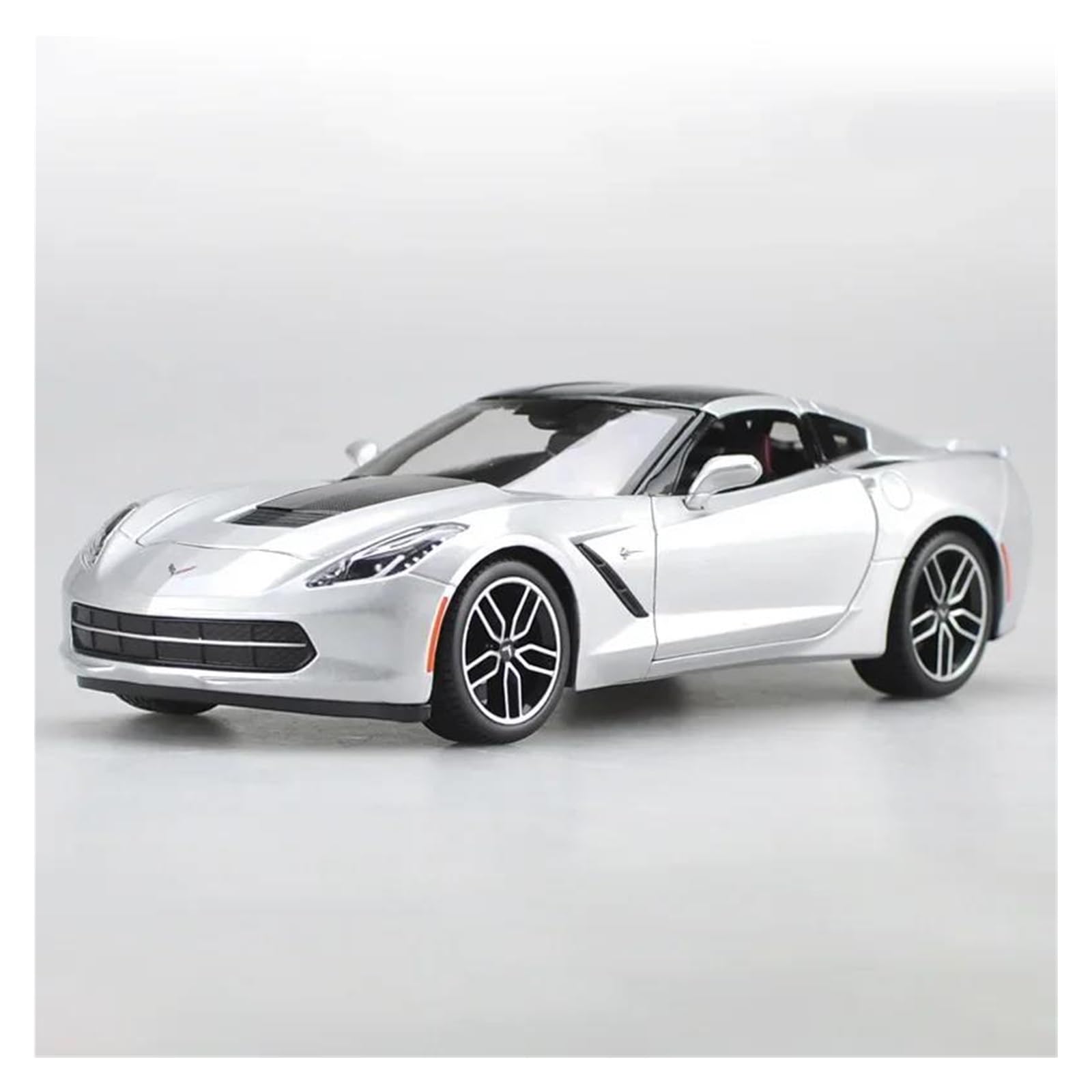 Metallo Scala Replica 1 18 Chevy Corvette C7-z51 Modello auto sportiva statica lega pressofusa collezione decorazioni per la casa Hobby Veicoli Giochi Set