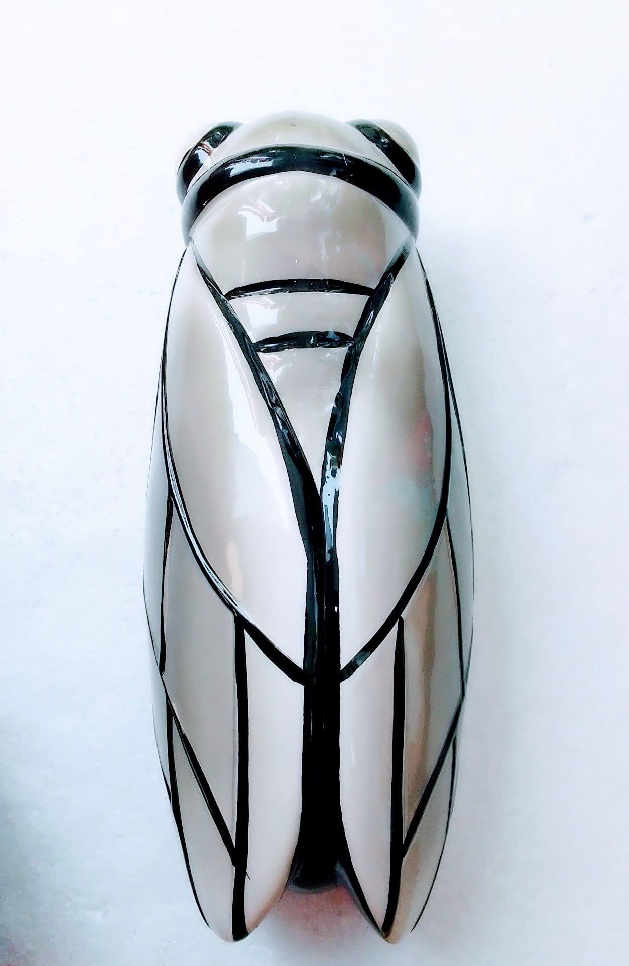 Cigale en céramique gris noir grand modèle 30 cm objet design moderne