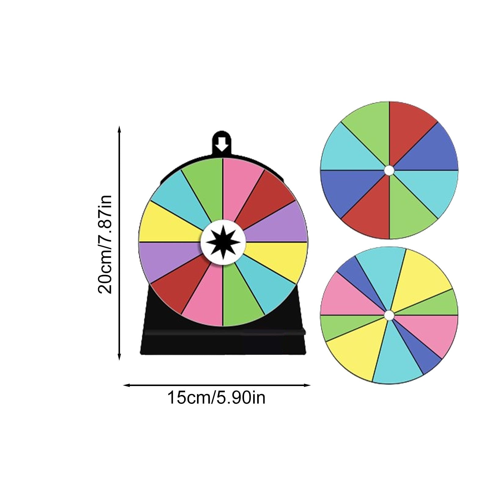 Lot de 3 roulettes Wheel Of Fortune avec support | Tableau blanc effaçable à 12 emplacements pour et adultes