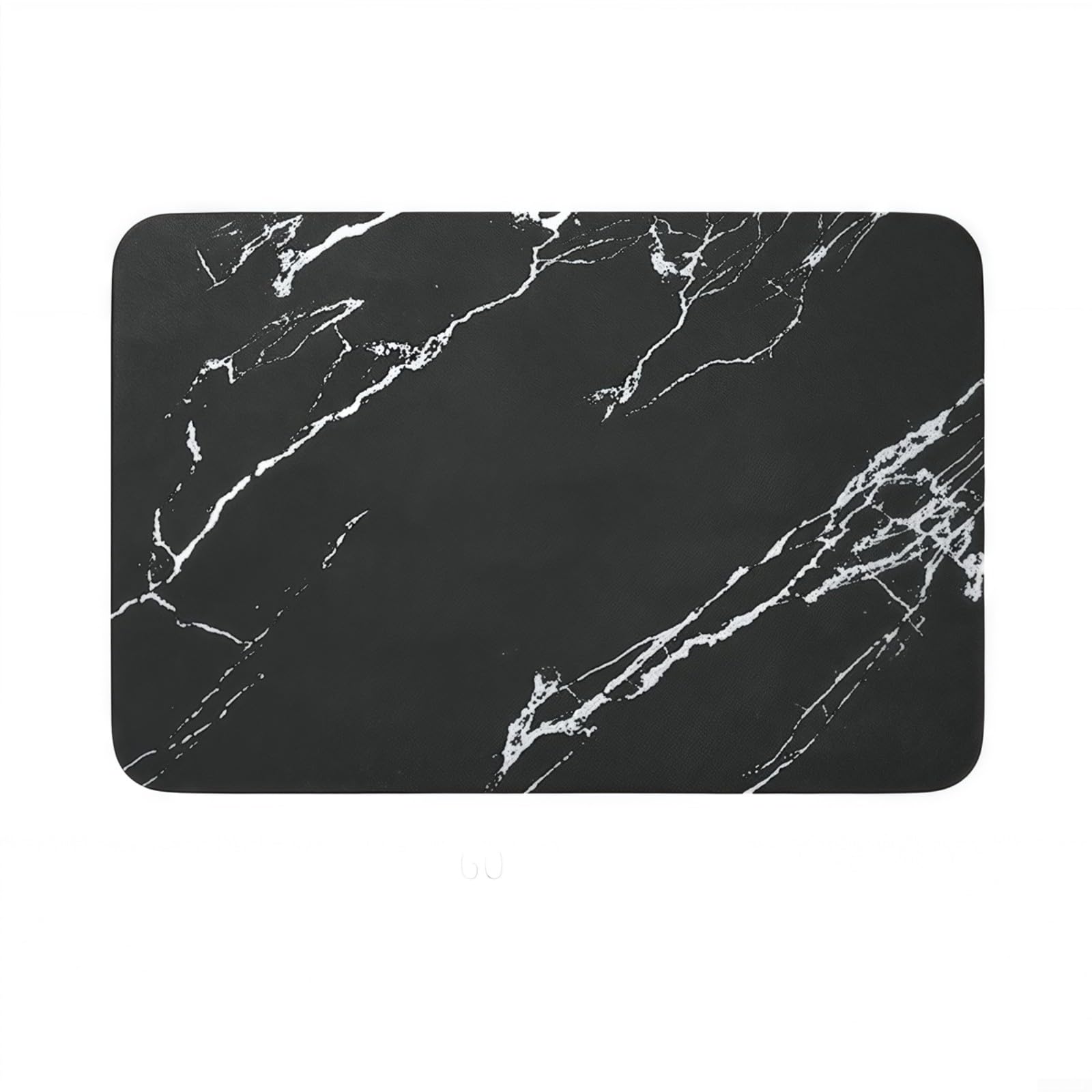 ARMYJY Alfombra de baño antideslizante, piedra de diatomita PU alfombra de baño absorbente 60 x 40 cm para zonas húmedas (negro)
