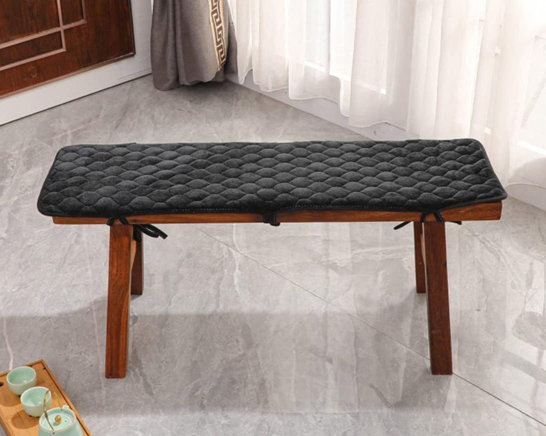 Cojín de felpa corta suave para banco y sillas de comedor