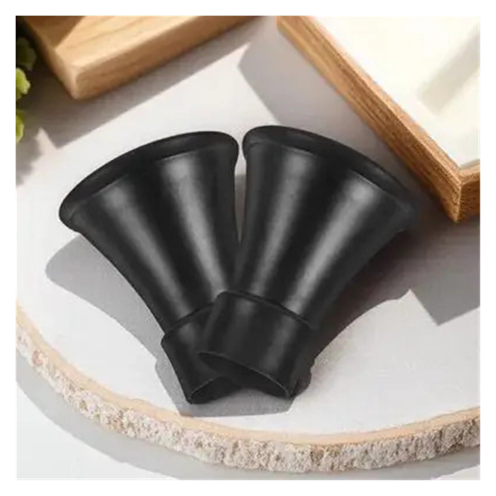 Lot de 6 embouts de tringle à rideaux en fer noir - Têtes décoratives pour tringles à rideaux