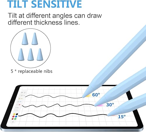 Miniatura 108 de Lápiz óptico para iPad 2018-2023 con rechazo de palma, lápiz activo para iPad de 10ª/9ª/8ª/7ª/6ª generación, para iPad Pro de 11/12.9 pulgadas