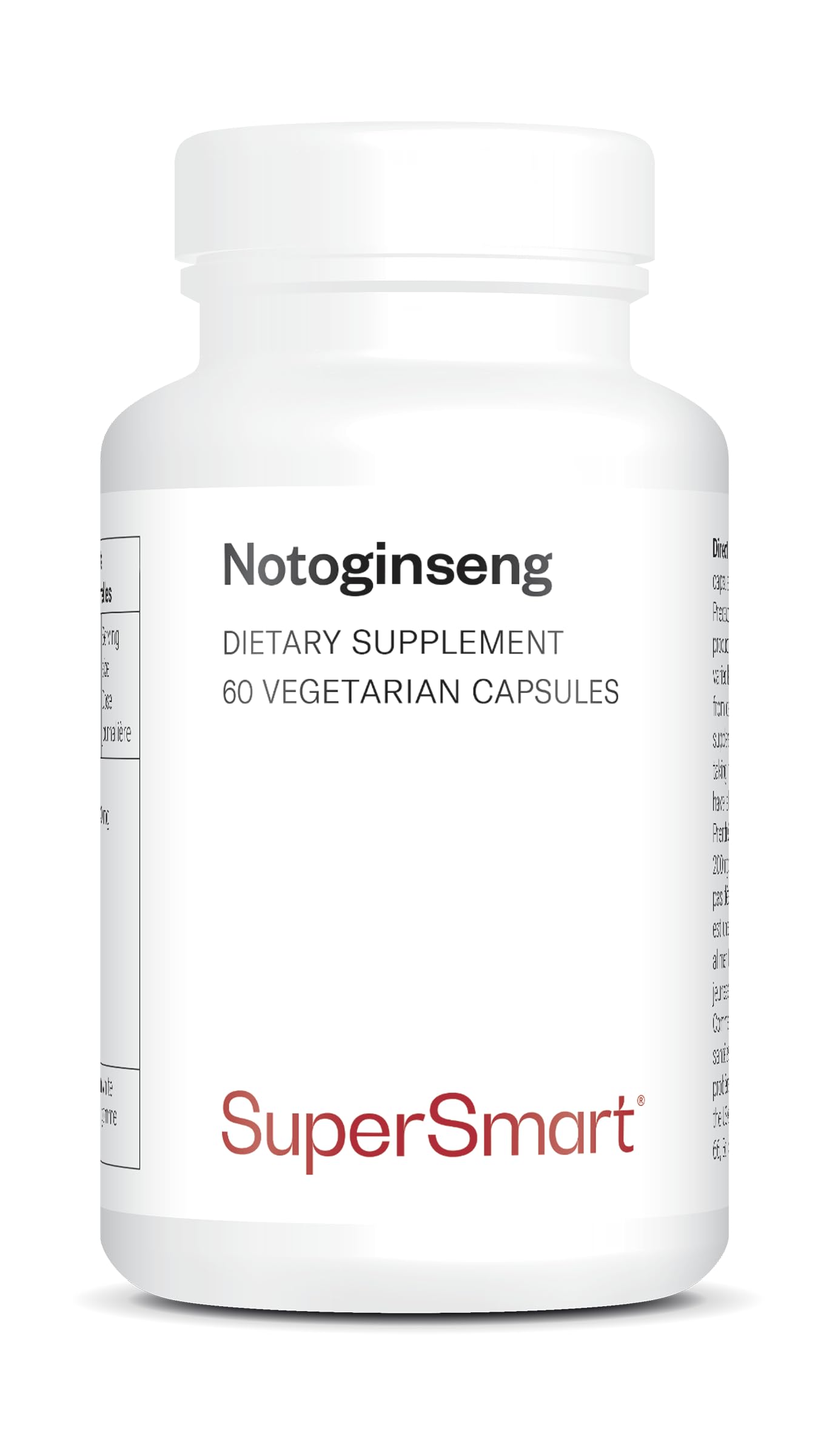 Panax Notoginseng - Sans OGM - 60 Capsules Végétariennes - SuperSmart | Panax ginseng standardisé à 80 % de notoginsénosides - Contribue à Améliorer les Problèmes de Circulation Sanguine