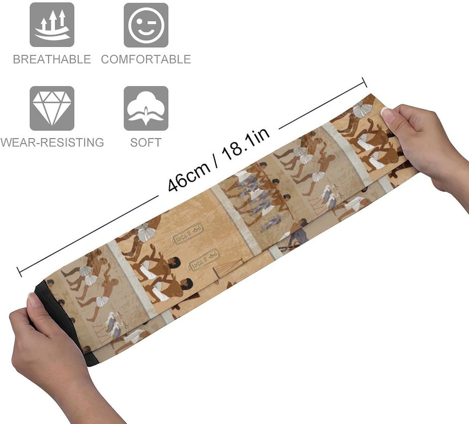 Ancient Egypt Frescoes Knee High Socks Athletic Long Stockings Sport Casual Crew Tube Sock Boot 46cm