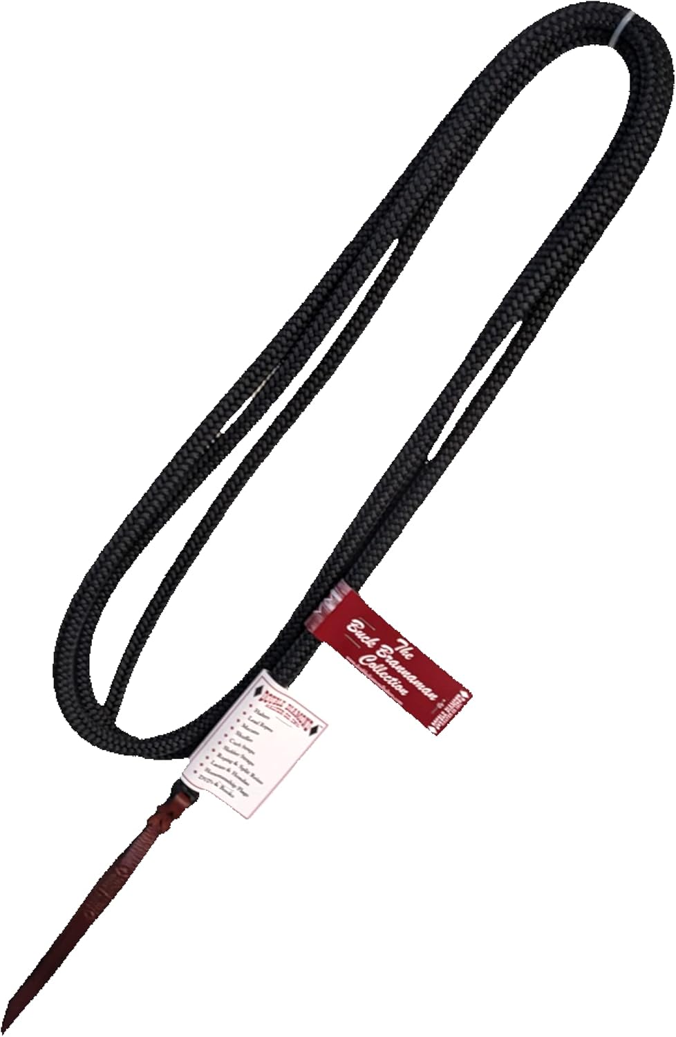 Double Diamond 1/2″ Treeline Buck Brannaman Lead | Built by Cowboys, Tested by Broncs | Lead Rope for Horses (White, 12 ft)