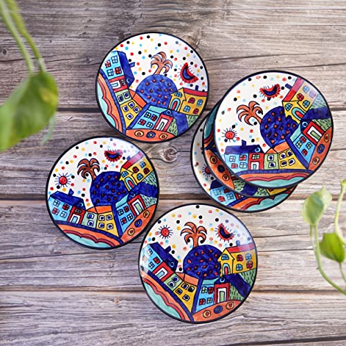 Image of Freakway Hut Handcrafted Ceramic Dinner Plates, 7 Inches, 6 Pieces