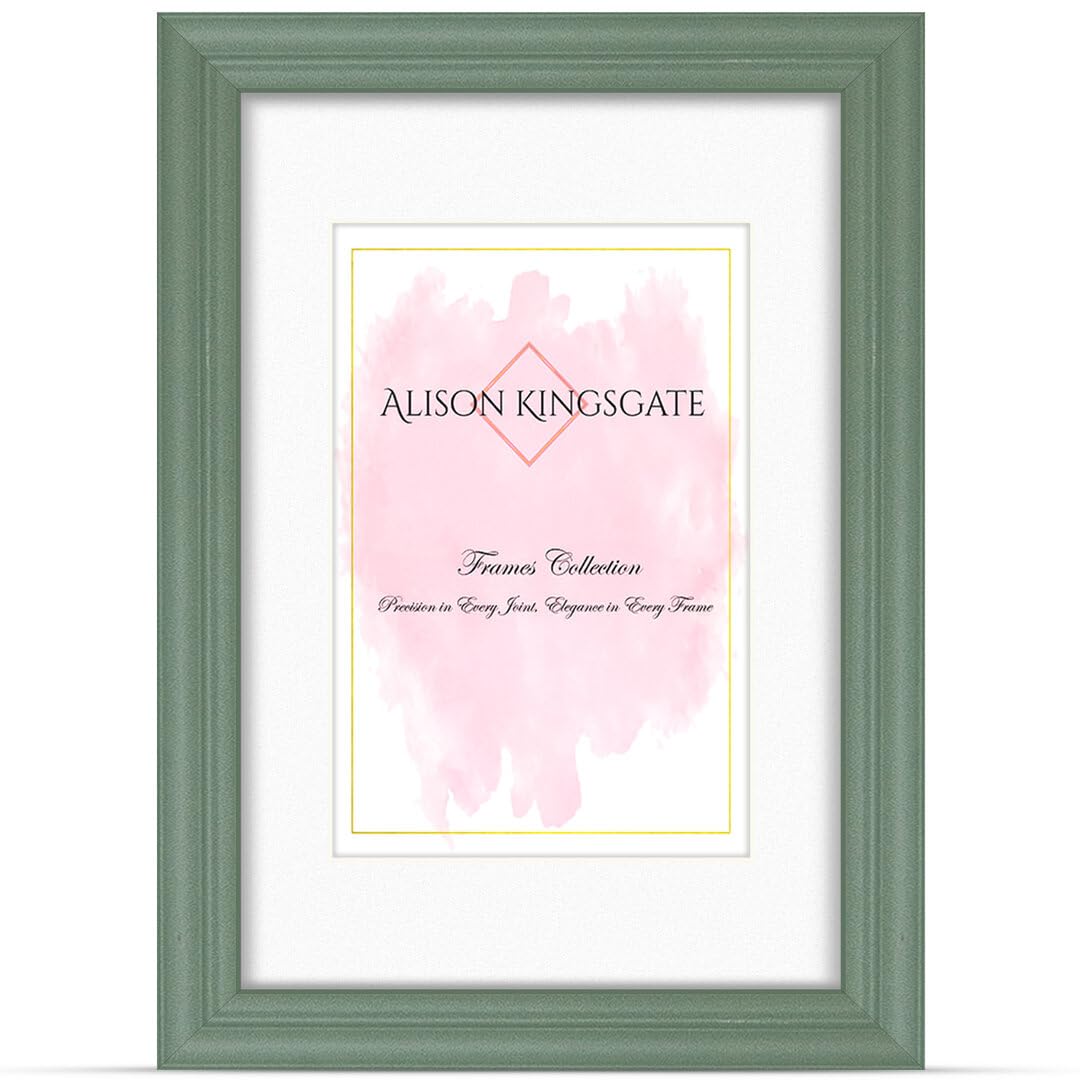Alison Kingsgate A4 Green Picture Frame with Mount for A5 Photos — image 1