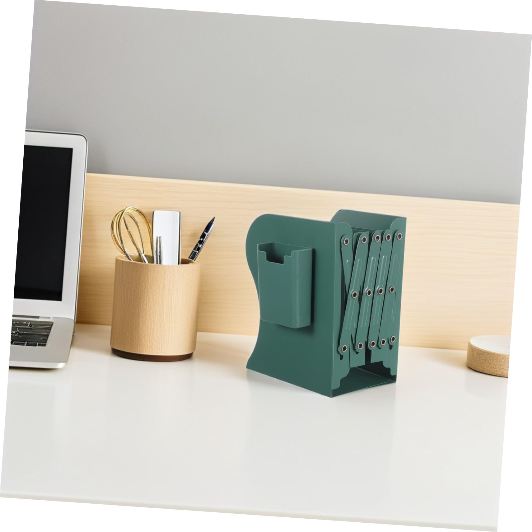 DOITOOL Portapanni in Metallo Regolabile Con Portapenne Antiscivolo Organizer Per Libri Da Scrivania Per Ufficio Aula Biblioteca