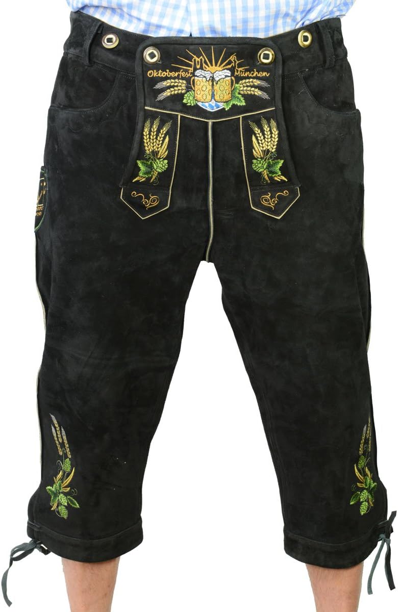Wiesnkonig Official Oktoberfest Bundhosen Black 58/US 42