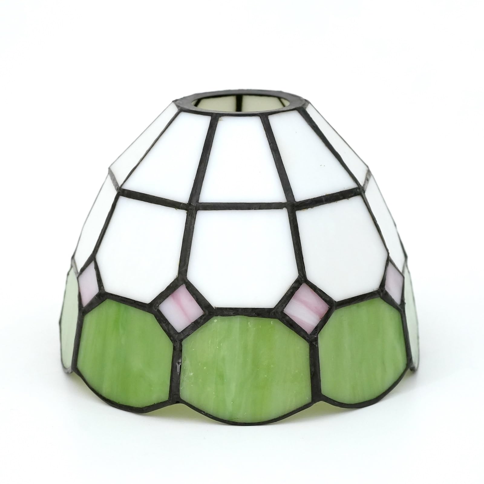 HJRegaFimu Shade Replacement 6" Fresh Simple Plaid Stained Glass Lamp Home Decor Lampshades Accessories Fit For Pendant Light Ceiling Lights Wall Floor Lamps(giallo)