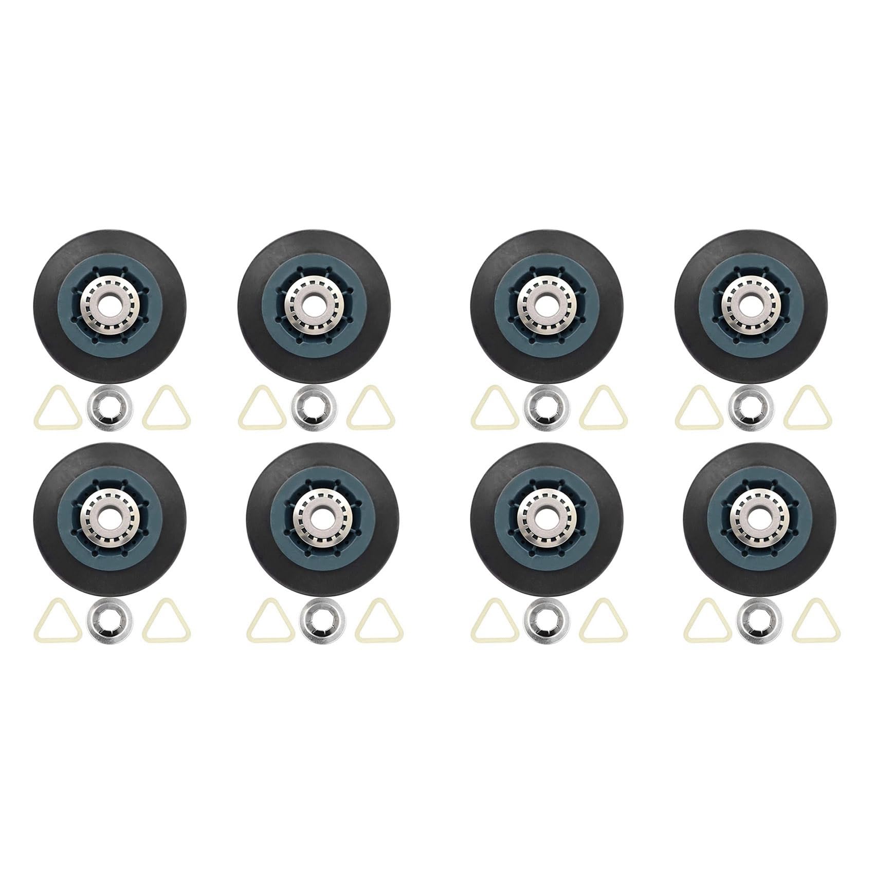 Hndhbfgrt 8Pack W10314173 Dryer Drum Roller Replacement for Dryer Compatible with WPW10314173 Roller Drum Support Kit Dryer Parts