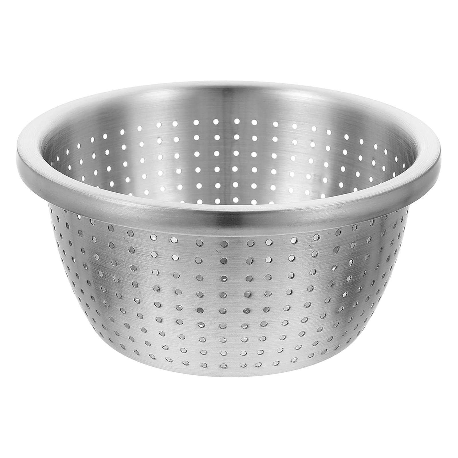 Colador Multifunción para Lavar Arroz y Frutas 18Cm Acero Inoxidable 304 Resistente Orificio de Drenaje Práctico para Cocina Hogar y Restaurante