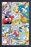 Pyramid America Sonic Poster - Super Sonic Comic - 11 x 17 Frame Poster Wall Art, Ideal for Home Decor, Kitchen Decor, Gaming Decor, Room Decor & Living Room Decor