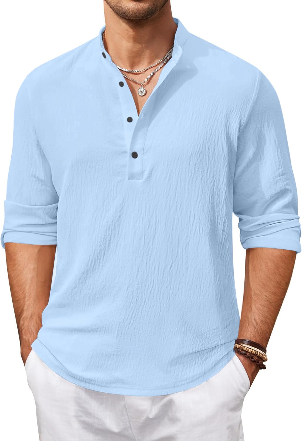 Men's Regular Cottonblend Fit Striped Shirt with Full Sleeves Standard Length Regular Fit and Spread Collar | Shirt for Man-image-2