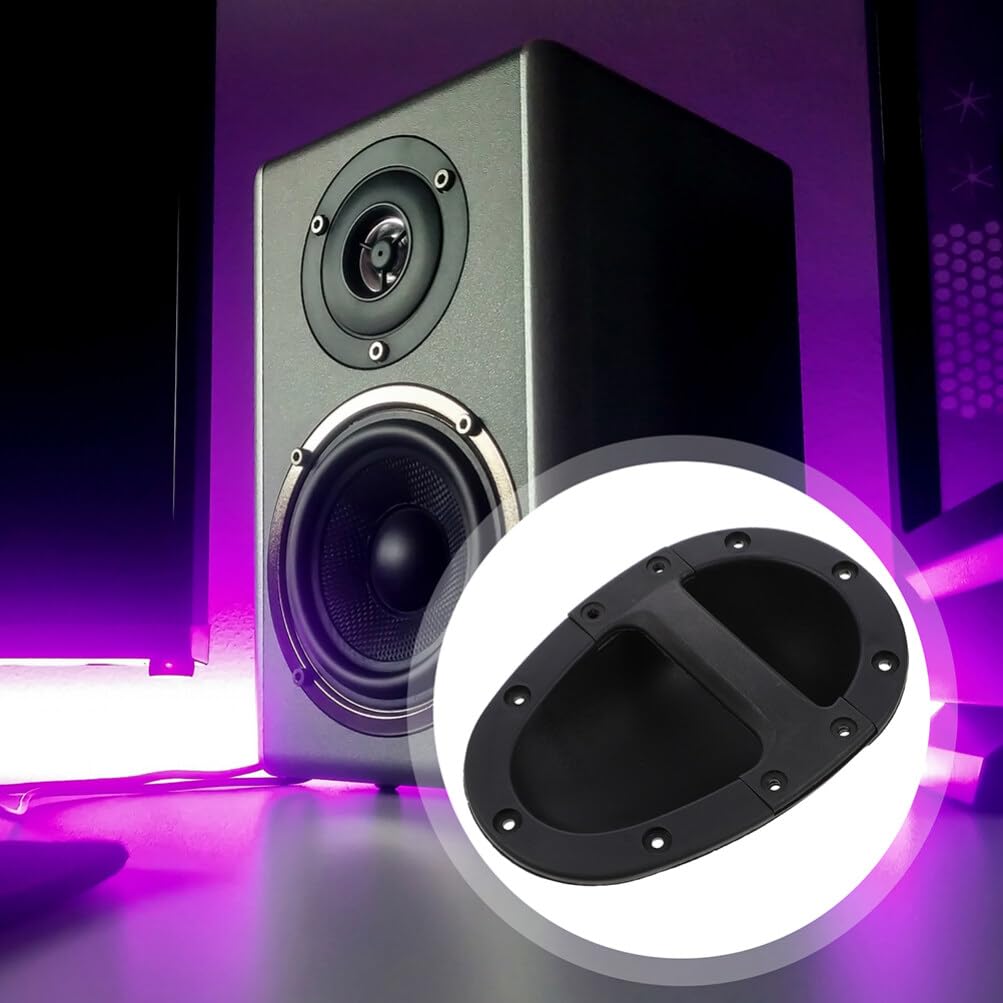 Artibetter Poignée de Remplacement pour Amplificateur en Abs Noir, Lot de 4 Pièces, Robuste et Pratique, pour Haut-Parleur et Usage sur Scène
