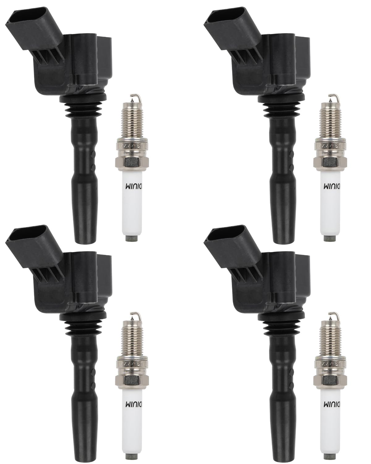 ECCPP Ignition Coil Coils&iridium Spark Plugs UF779,for J-etta 1.4L 2014-2017,for G-olf 1.4L 2019-2020,for A-udi A3 Sportback e-tron 1.4L 2016-2018 set of 4