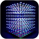 iCubeSmart 3D8S Led Cube DIY Electronics Kit 8x8x8 Led Light Cube DIY Soldering Project Kit (3D8S-MULTI)