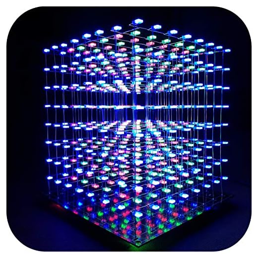 iCubeSmart 8x8x8 LED Cube Elektronik Bausatz DIY Electronic Kit DIY Löten Bausatz (3D8S-MULTI)