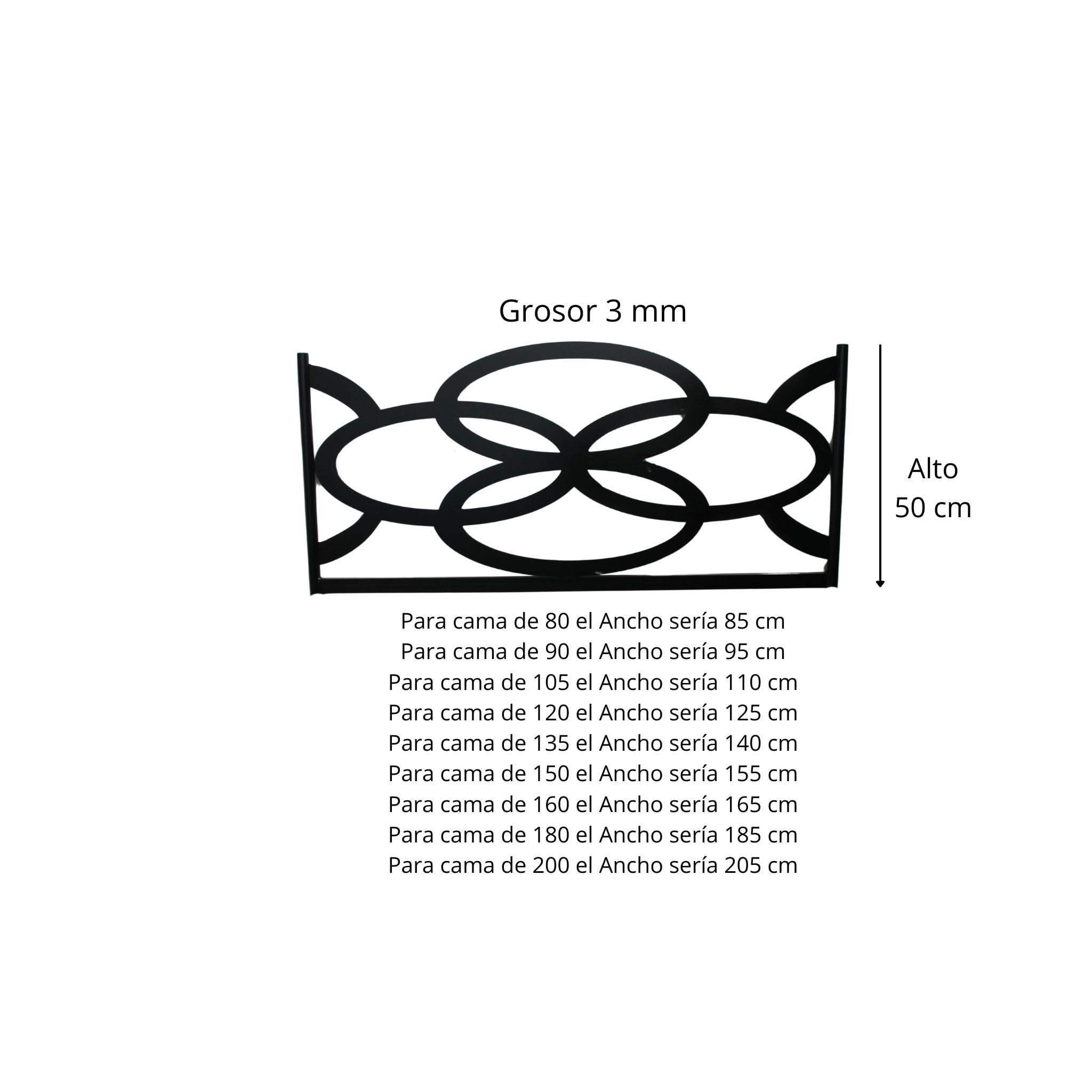 El Herrero Cabecero de Forja Corte Láser Murciano | Cabezal para Cama de Matrimonio e Individual | Producto Artesanal de España