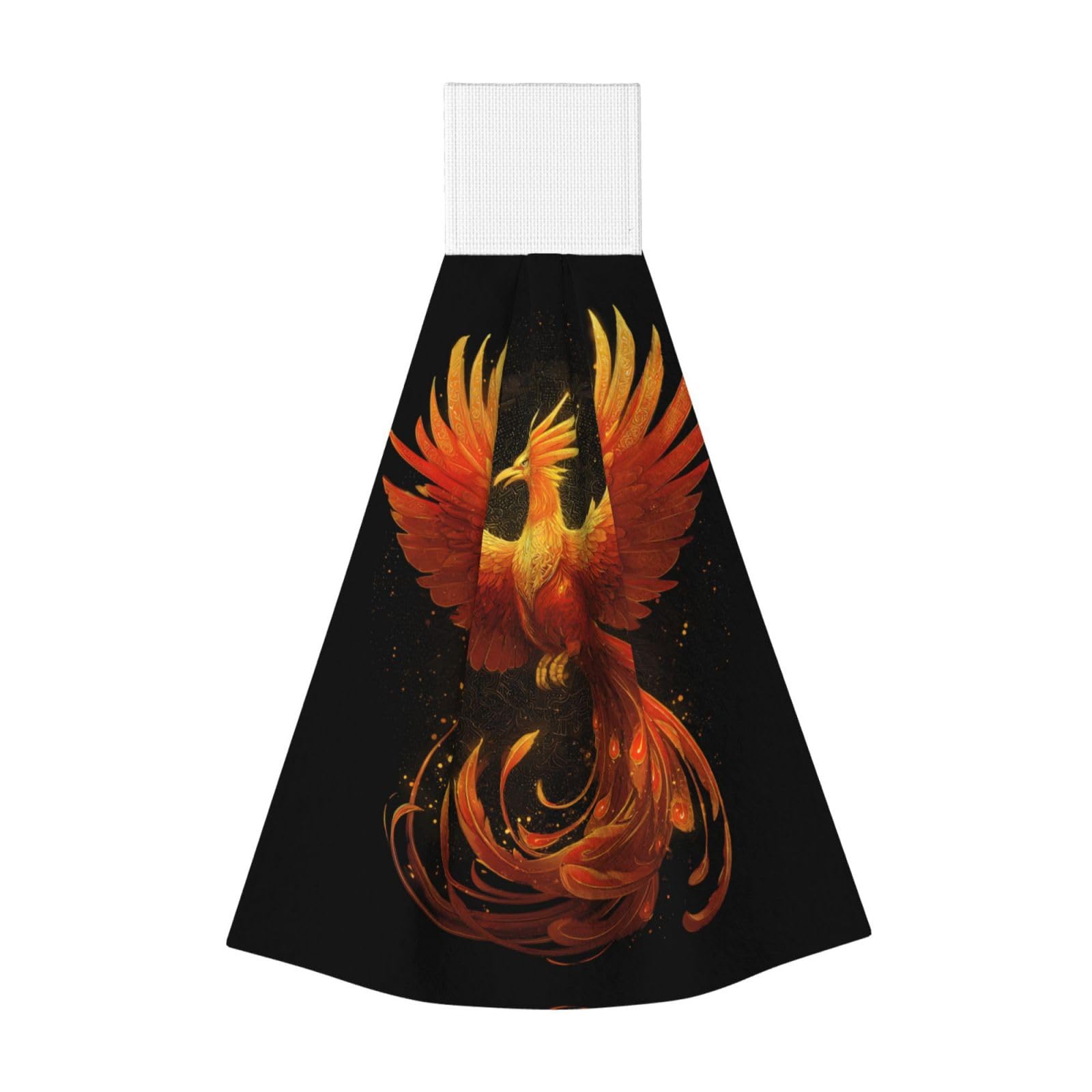 JUANYQME Phoenix Printing Hanging Coral Fleece Towel Super Absorbent Soft Towel, Fluffy And Light Quick-Drying Noodles.