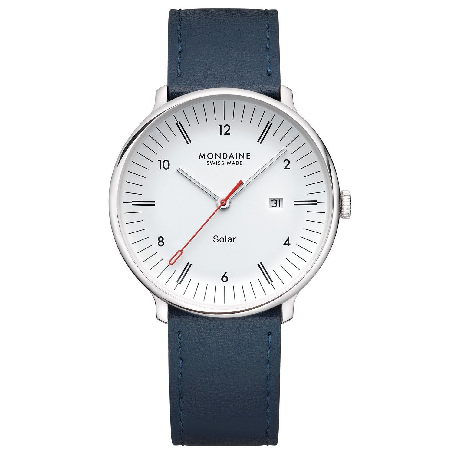 Mondaine Reloj de Hombre Doppio Solar Azul/Blanco 41 mm MLE.41910.LDV
