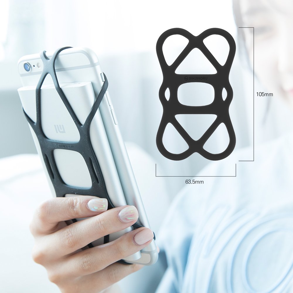 スマホアクセサリー PB2100 Power Bank Sinjimoru Silicone Band Holder for Power Bank, X Grip Silicone