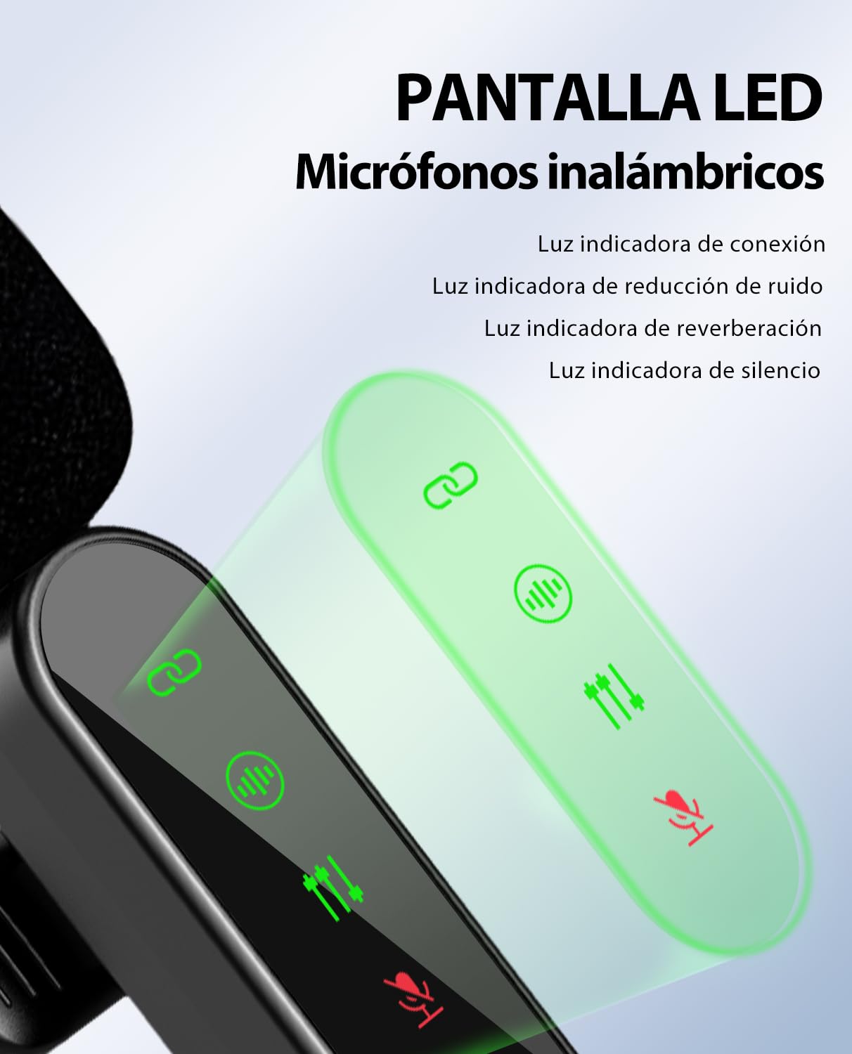 Micrófono lavalier inalámbrico iPad, teléfonos Android, micrófono Mini para grabación de vídeo, TikTok, vlog, Youtube, micrófono con Clip Plug-Play (Paquete de 2)