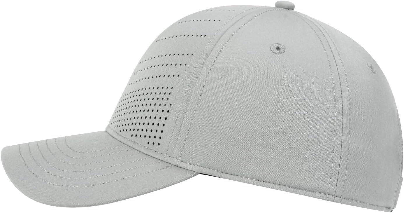 BOTVELA Structured Baseball Cap for Men Women Adjustable Performance Laser Cut Hat - Image 2