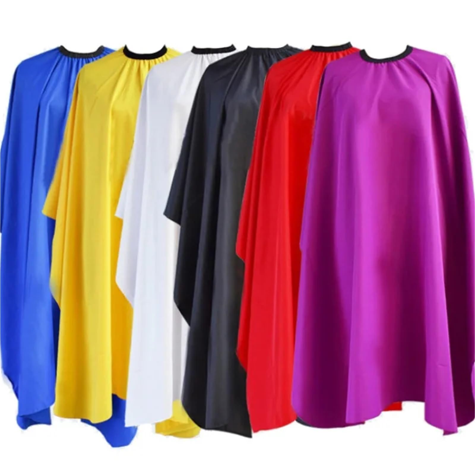 Capa Peluqueria Bata de Corte de Pelo de 140x120cm, Capa for Vestido de barbería, Corte de Pelo, Herramientas de Tela Impermeables, Capa for Vestido de peluquería, Delantal(Blue,5pcs)