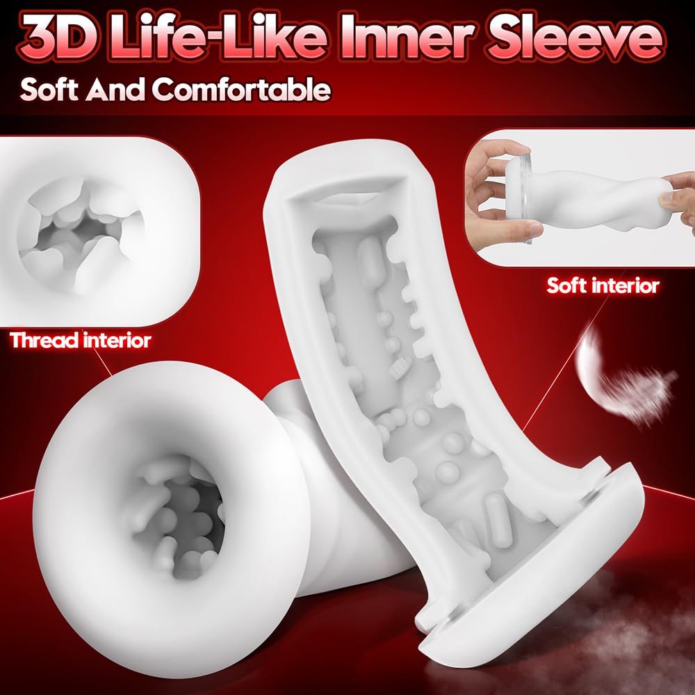 Elektrischer Masturbator Masturbieren für die Männer 3 Teleskop & 3 Extrusion & 10 Vibration, Eichel Stimulator Taschenmuschi Masturbatoren Penis Massage Sex Spielzeug für Männer