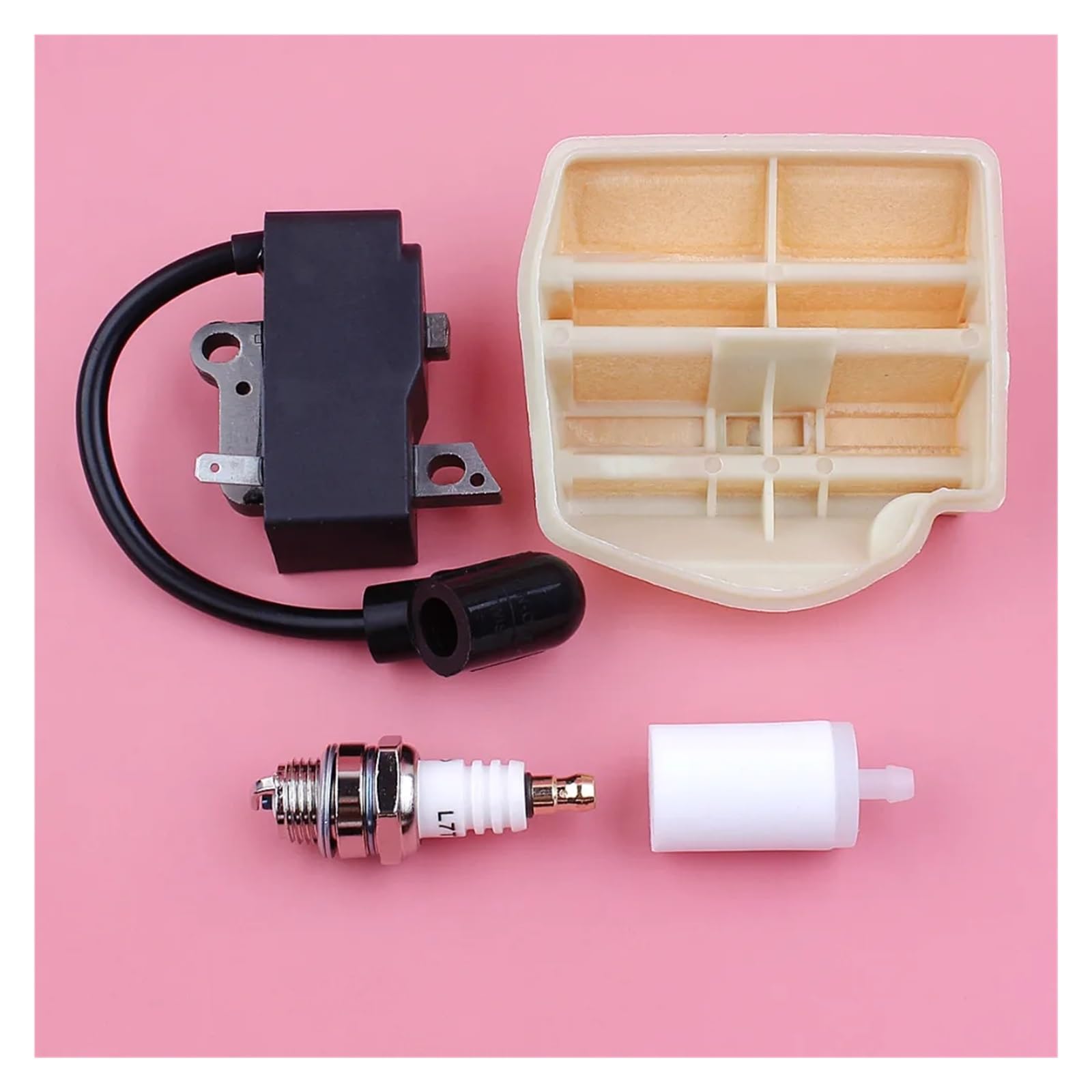 Kit de bujías con módulo de Bobina de Encendido y Filtro de Aire for Motosierra 445, 450, 445e y 450e (Repuesto 573935702)
