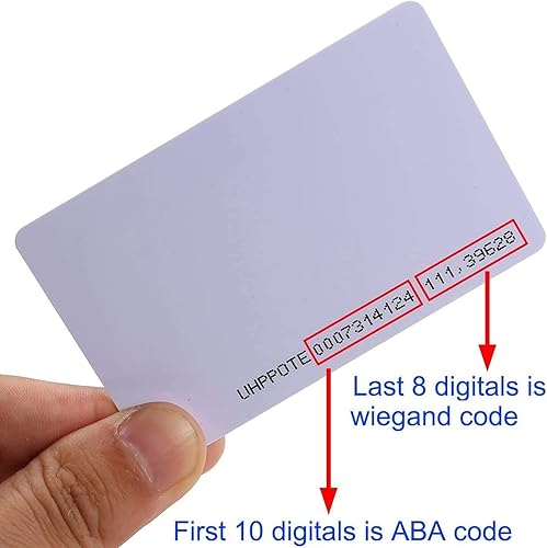Miniatura 3 de UHPPOTE Tarjeta inteligente de proximidad RFID sin contacto de 125 kHz de 0.031 in de grosor para sistema de control de acceso y asistencia de