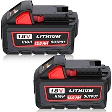 2 Pack 12000mAh Replacement for Milwaukee 18 Volt BatteriesMulti-2pc