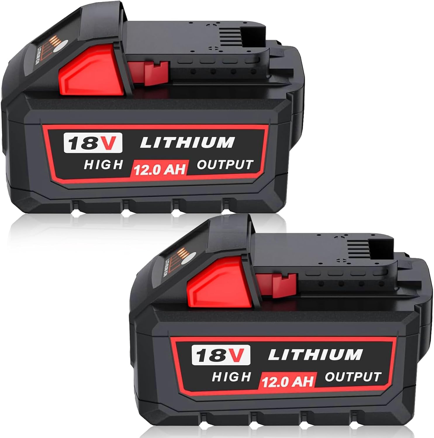 2 Pack 12000mAh Replacement for Milwaukee 18 Volt Batteries(Multi-2pc)