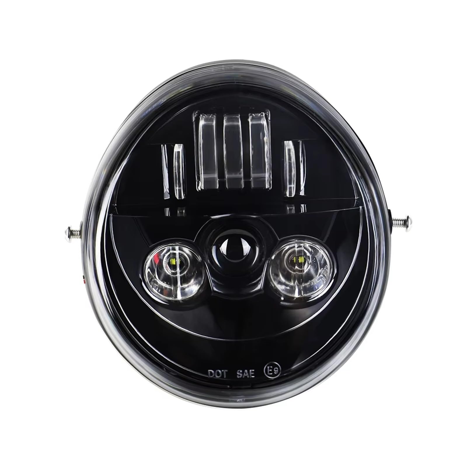 Conjunto Faro Motocicleta Nuevo Faro LED para Motocicleta 60W, Vrod Faro Delantero LED Alto/bajo para V Rod VRSCF VRSC VRSCR 2002-2014 2015 2016 2017 Faro Delantero Moto