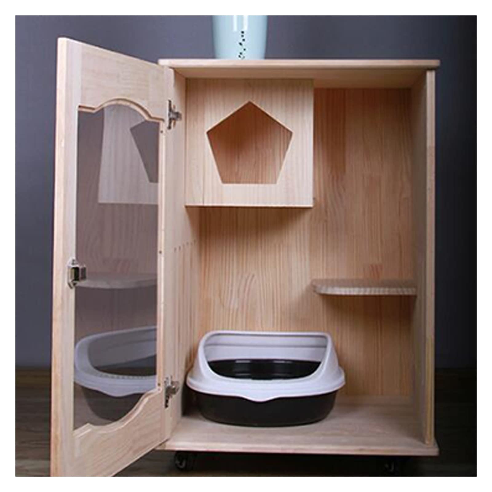 Casa de Mascotas Jaula for Gatos, Villa for Gatos en casa, Sala de partos, Marco de Escalada for Gatos, casa for Gatos de Juguete, Arena for Gatos Casa de Gatos (Size : 02)