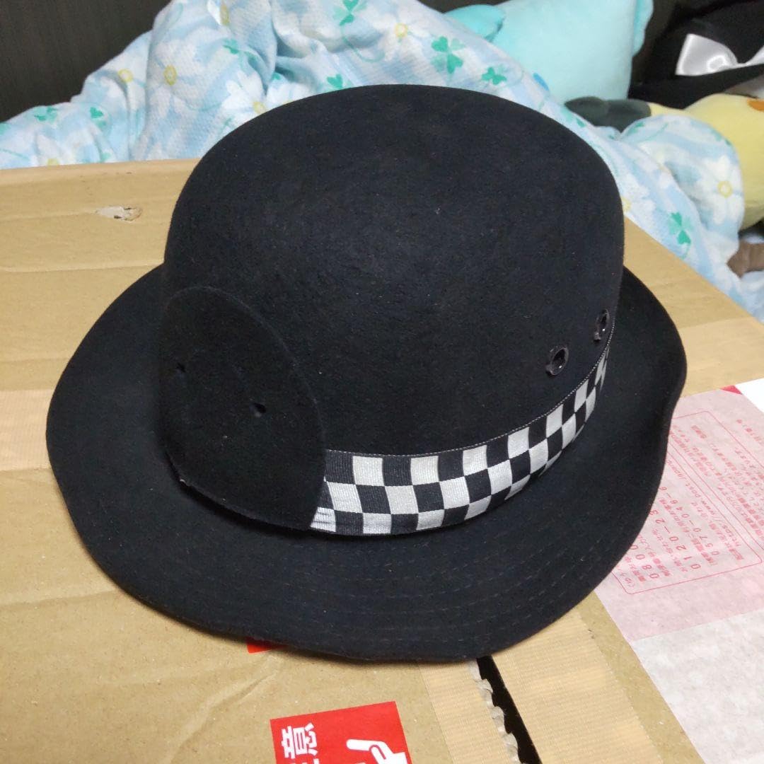 Amazon.co.jp: イギリス警察女性用制帽 帽章なし 黒白チェック