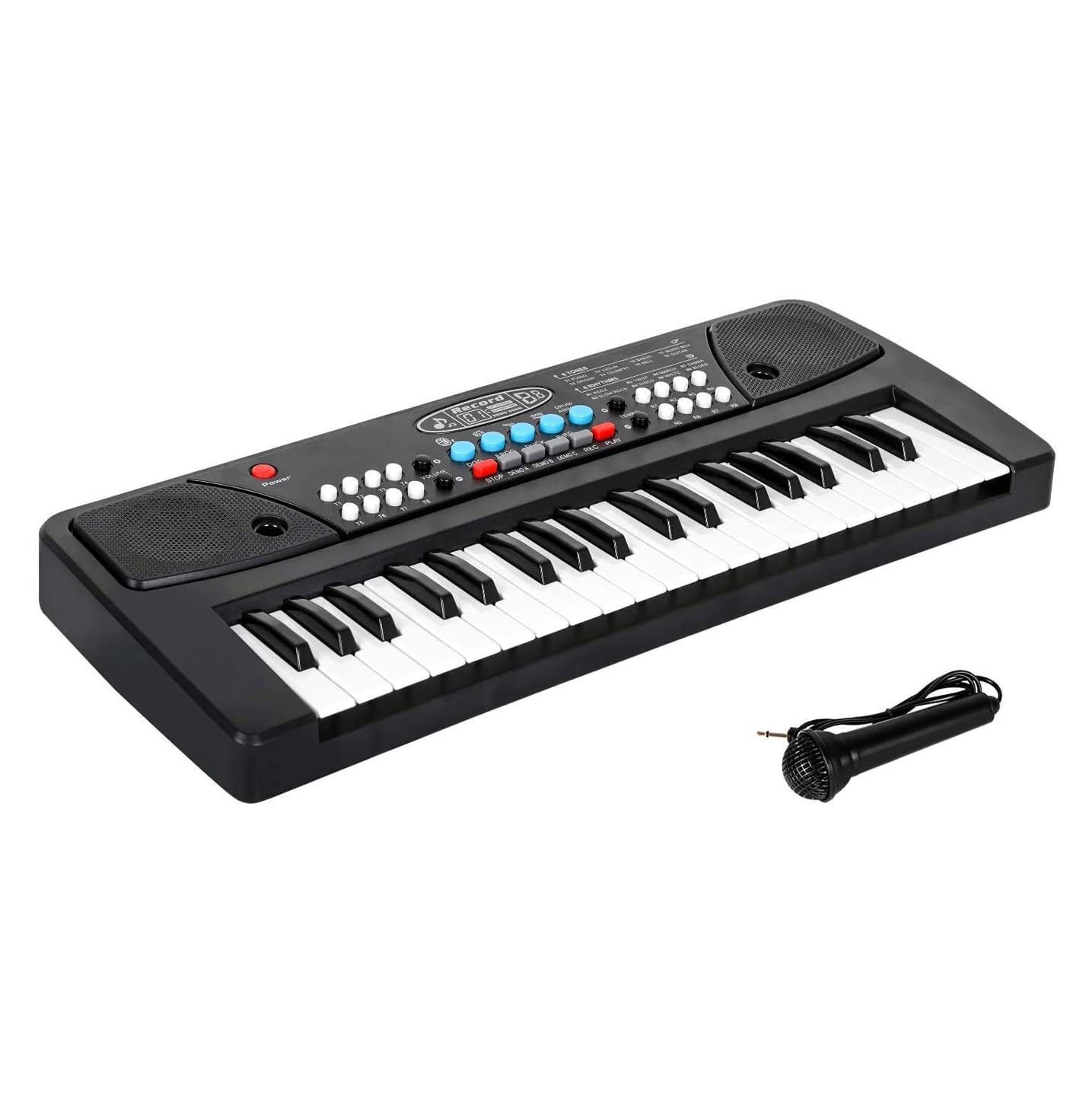 VGRASSP Digital Music Piano Keyboard for Kids with Microphone Portable Electronic Keyboards for Beginners Musical Toy Pianos for Girls Boys Ages 3-8 (BF430A1 37 Keys)
