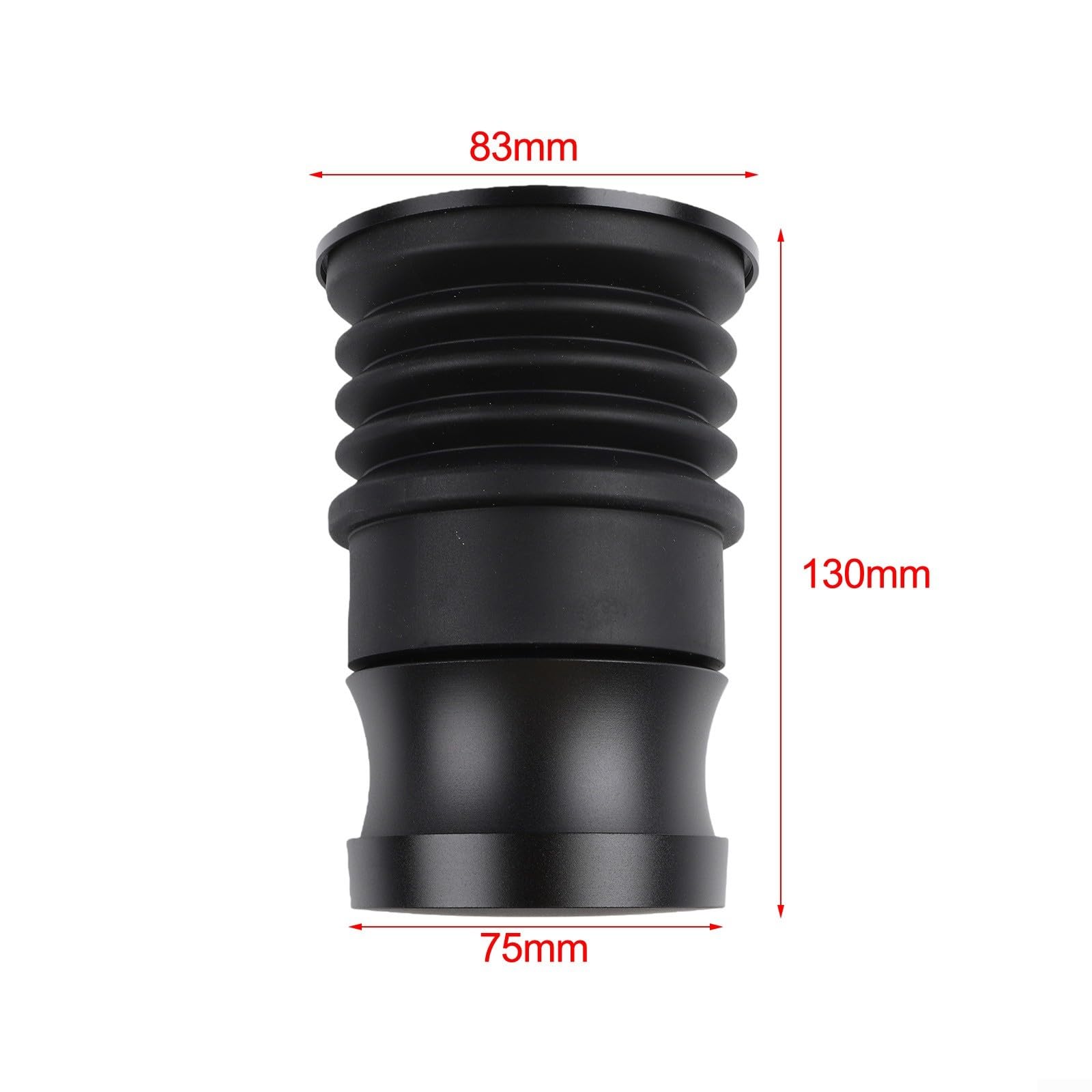 Soplador de café de aluminio para molidos residuales Mazzer Jolly | Elimina los terrenos residuales, diseño de prensa manual, se adapta a Mazzer para mini, silicona, elegante acabado negro