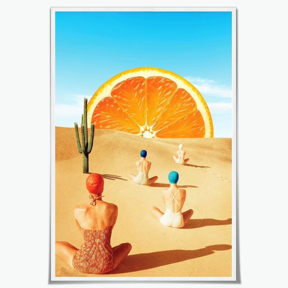 Trippy Sunrise Yoga Wall Art Unique Orange Aura Poster Vintage And Modern Posters Print Artwork for Bedroom livingroom Home Decoration Unframed8x12inch