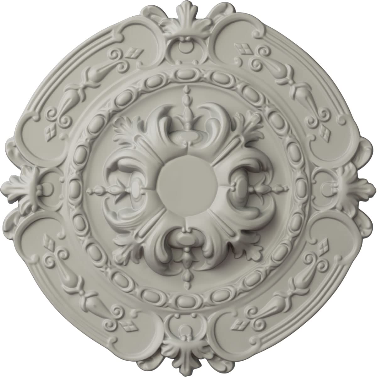 Ekena Millwork CM17SOPCFDecorative Ceiling Medallions Modeled After Original Historical Patterns &amp; Designs, Pot of Cream