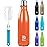 BOGI 17oz Insulated Water Bottle Double Wall Vacuum Stainless Steel Water Bottles, Leak Proof Metal Sports Water Bottle Keeps Drink Hot and Cold - Perfect for Outdoor Sports Camping Biking (Orange)