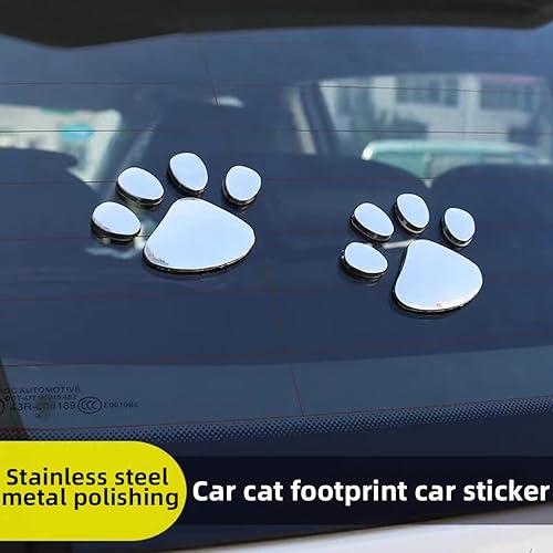 Miniatura 5 de 4 calcomanías de huellas de perro, 3D, impermeables, de dibujos animados, para vehículos, ventana de parachoques, decoración de la carrocería del
