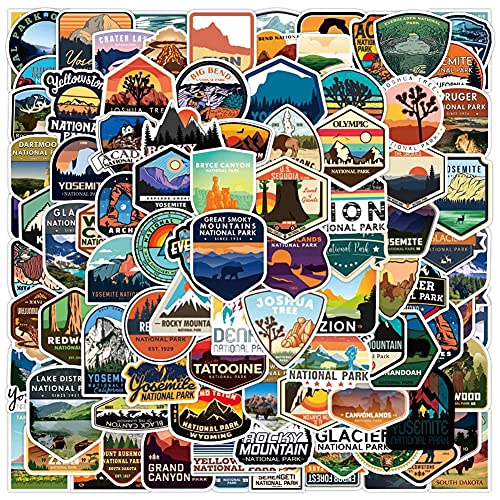 National Park Stickers |50Pcs Outdoor Advanture Waterproof Vinyl Decals