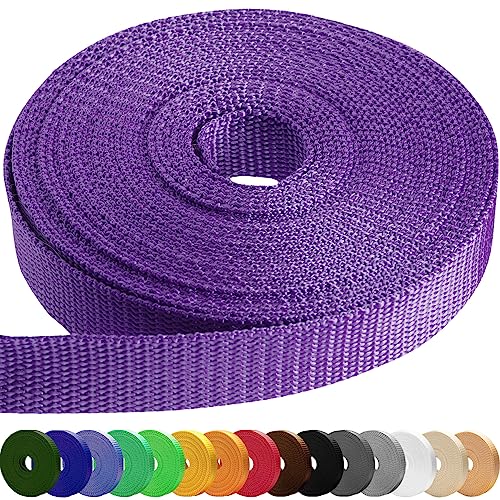 Image of TECEUM 3 /4 inch & 5 /8 inch & 1 inch & 1.5 inch & 2 inch Webbing - 10 25 50 Yards - 40+ Colors - Heavy Duty 1 Inch 1.5 Inch 2 Inch Backpack Straps - Webbing for Outdoors Indoors Crafting DIY