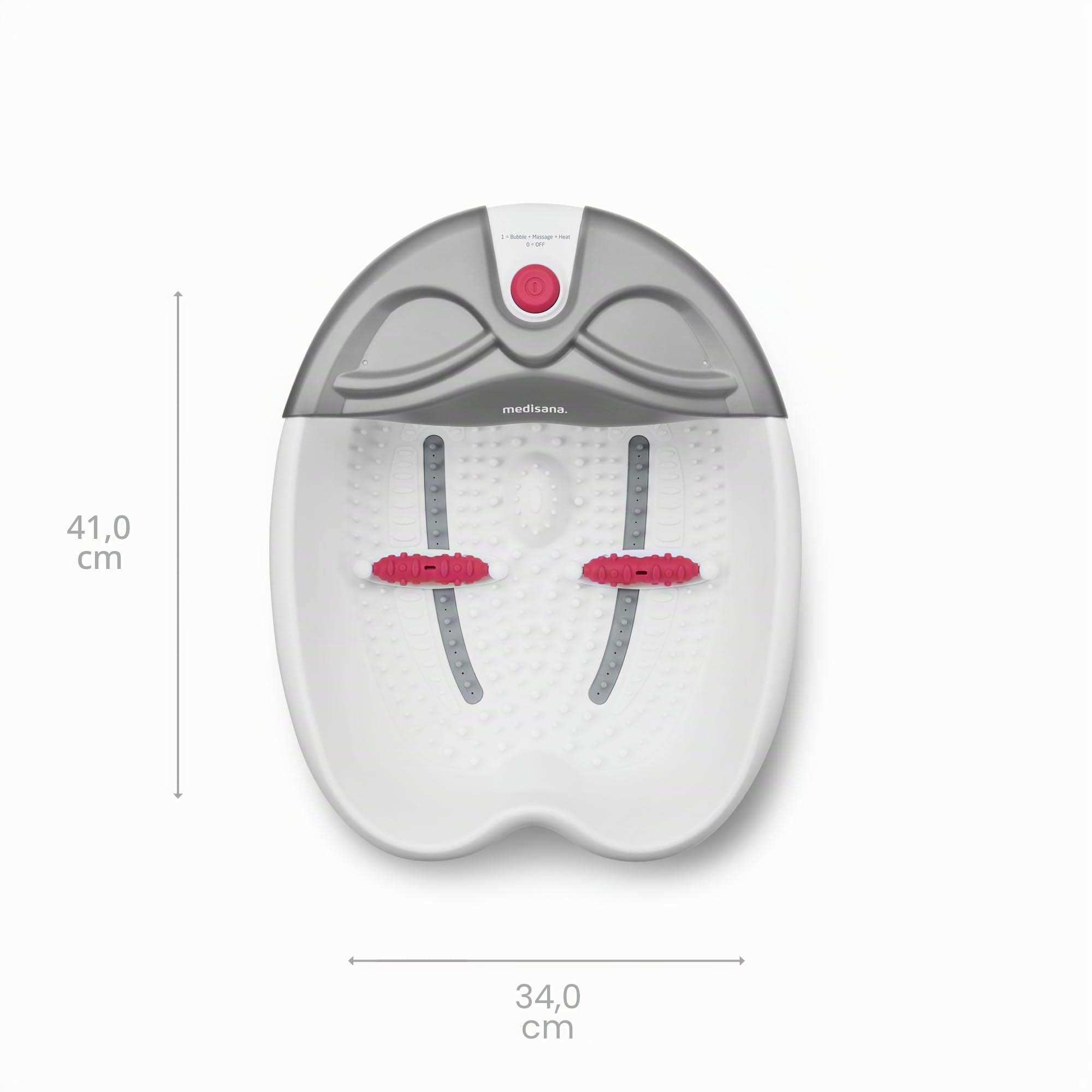 Medisana FS 300 spa para pies con masaje de zonas reflejas, baño de pies eléctrico, función de mantener el calor, con calefacción, para un agradable masaje